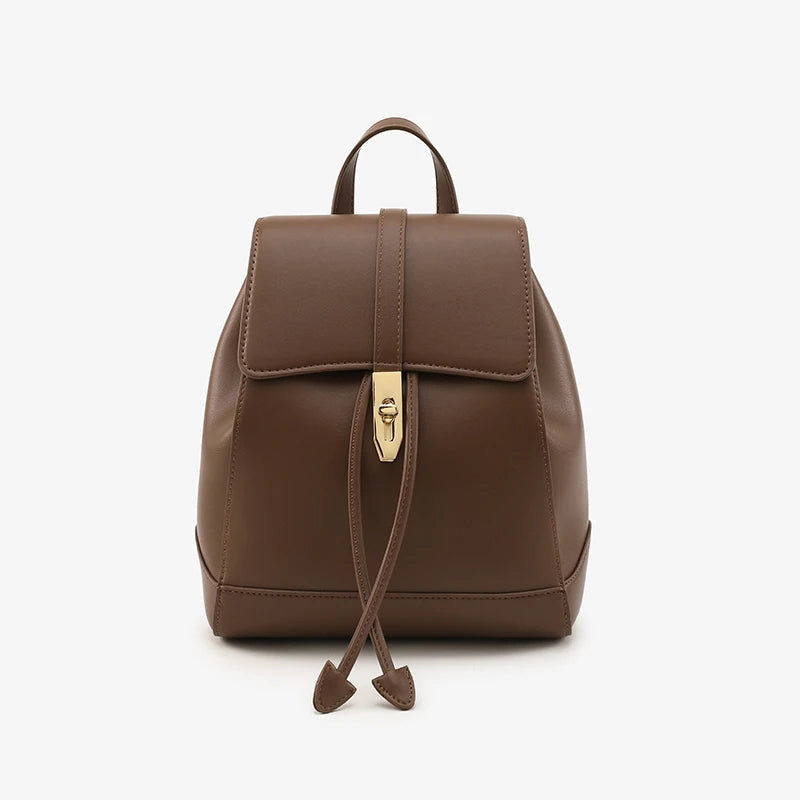 Rugzak Dames - Compacte Tas met Flapsluit en Contrast Detail | Casual