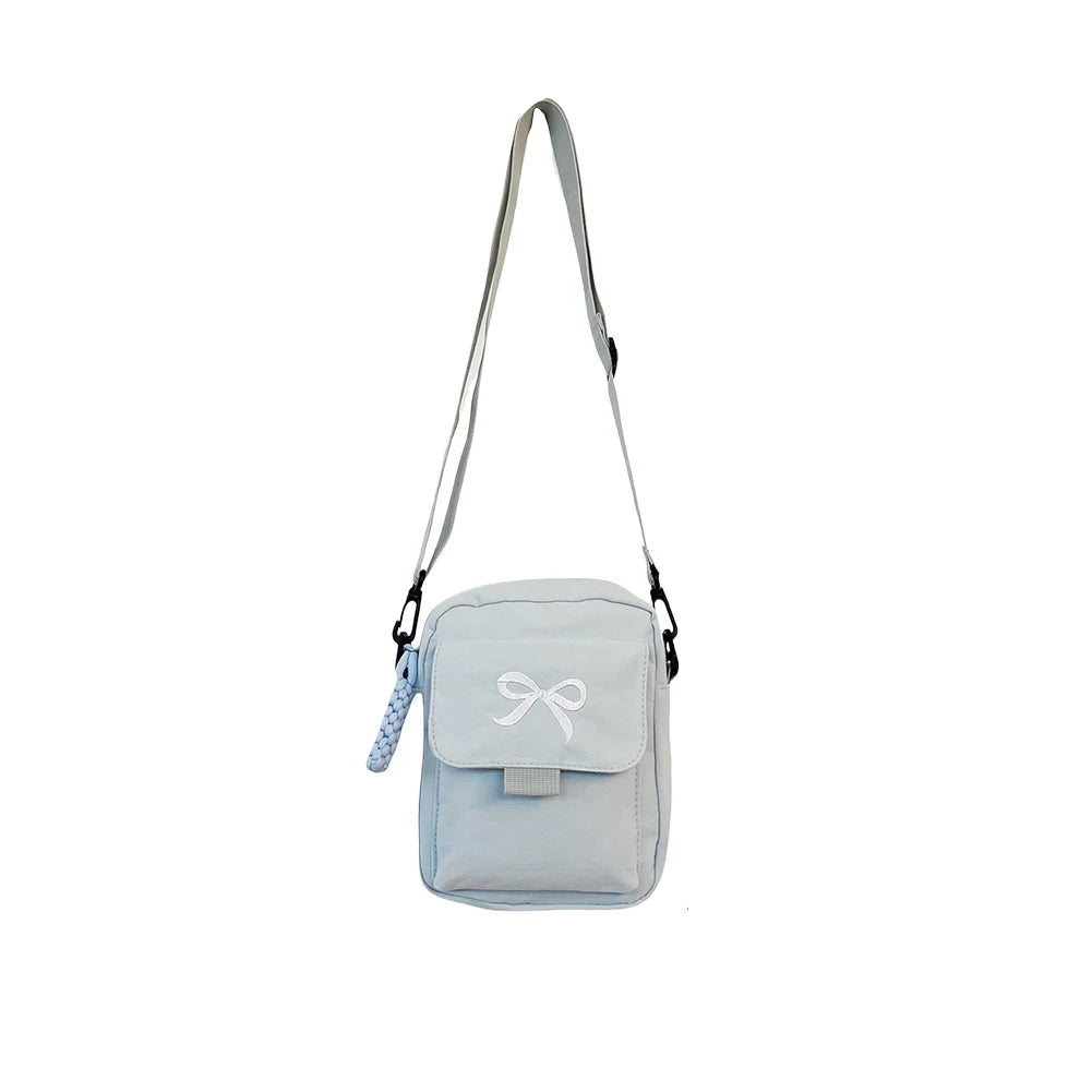 Tas Dames - Mini Crossbody met Strik Print en Brede Riem | Casual