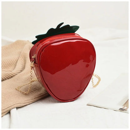 Crossbody Tas Dames - Mini Tas in Aardbeivorm met Ketting | Casual