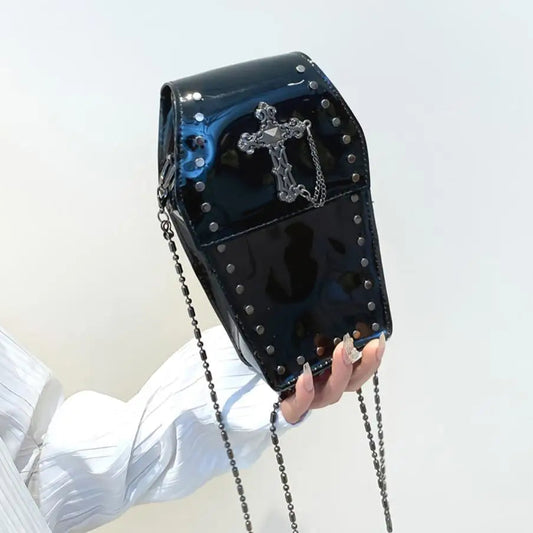 Handtas Dames - Gothic Crossbody met Ketting en Studs | Stoer