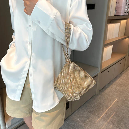Handtas Dames - Glitter Avondtas met Strass Details | Elegant