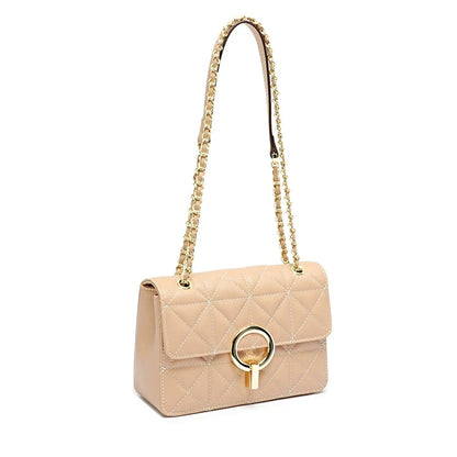 Tas Dames - Gewatteerde Schoudertas met Gouden Ketting | Elegant