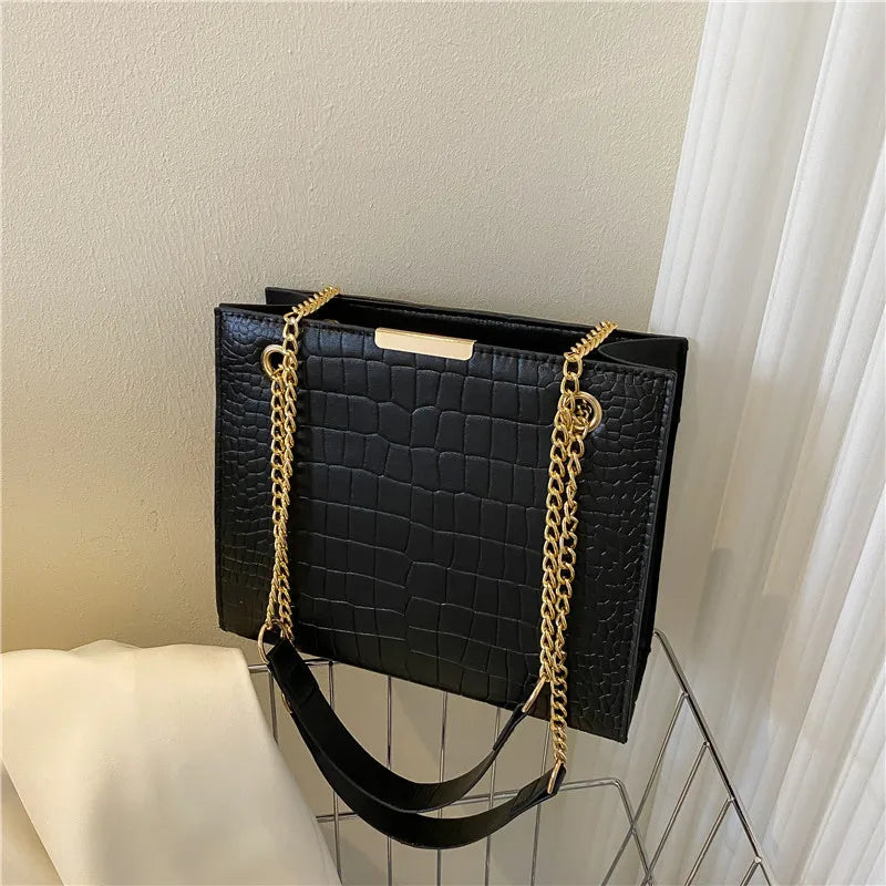Tas Dames - Grote Shopper met Gouden Ketting | Elegant