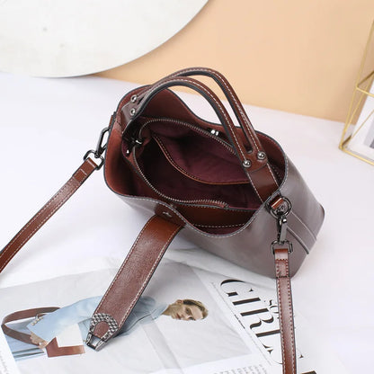 Handtas Dames - Bucket Bag met Brede Schouderband | Chique