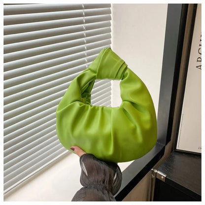 Tas Dames - Geplooide Cloud Bag met Gedraaid Handvat | Chique