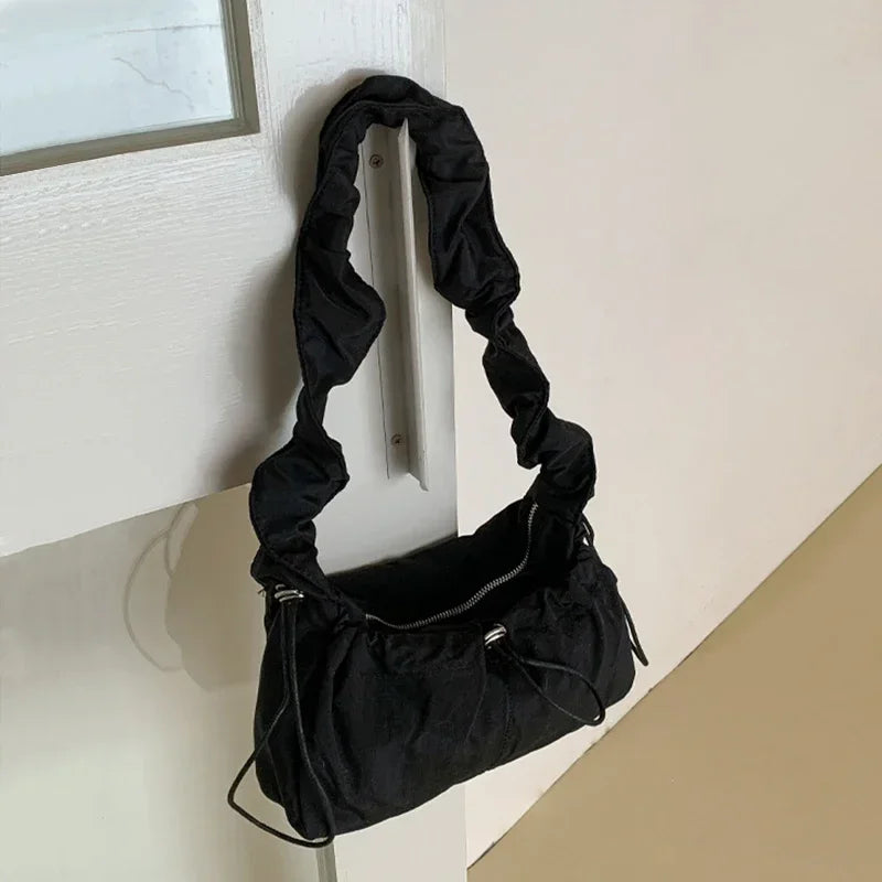 Schoudertas Dames - Gewatteerde Tas met Gerimpeld Detail | Casual