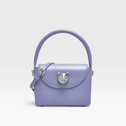 Tas Dames - Mini Handtas met Kattenornament en Flapdetail | Speels