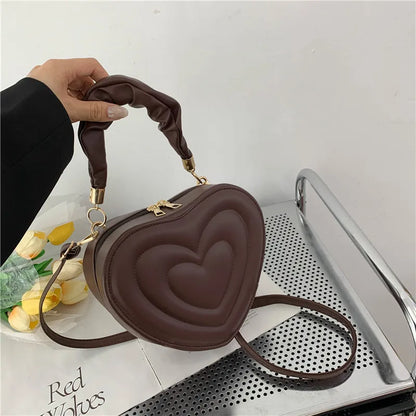 Tas Dames - Hartvormige Handtas met Gouden Ketting | Romantic