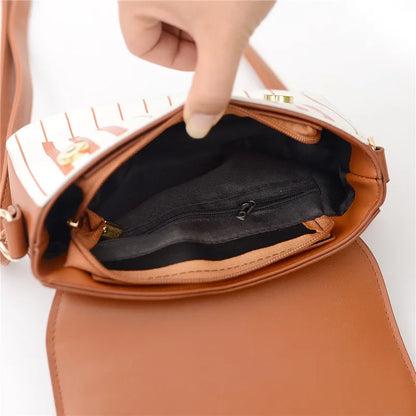 Tas Dames - Crossbody Handtas met Piano Print en Notenbalk | Opvallend