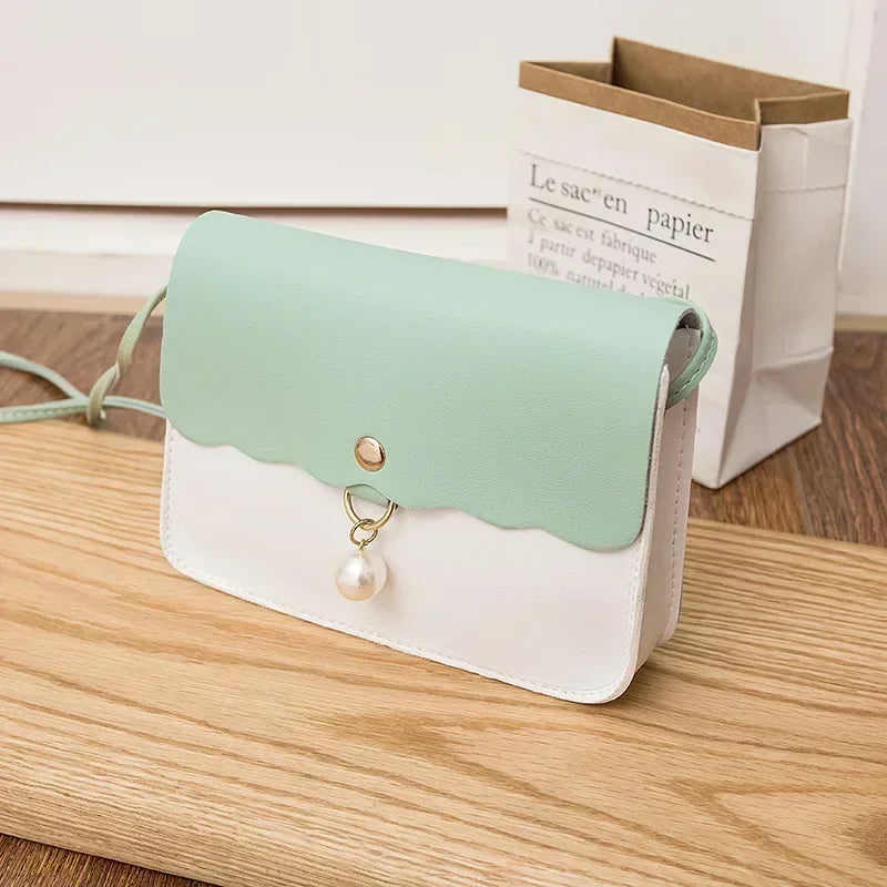 Tas Dames - Crossbody Schoudertas met Parelornament en Flap | Zoet