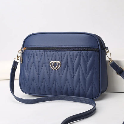 Tas Dames - Gewatteerde Crossbody met Hart Embleem en Rits | Casual