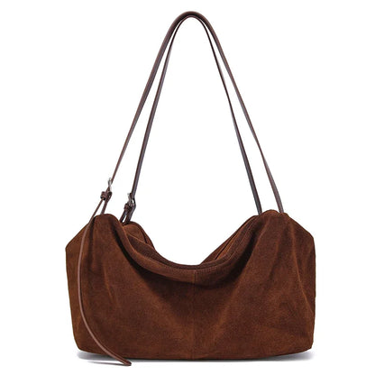 Tas Dames - Zachte Schoudertas met Geplooide Vorm | Elegant