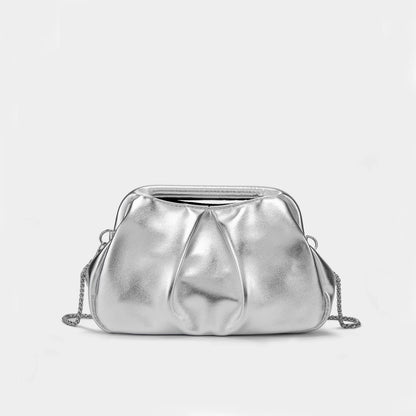 Handtas Dames - Geplooide Avondtas met Ketting | Glamour
