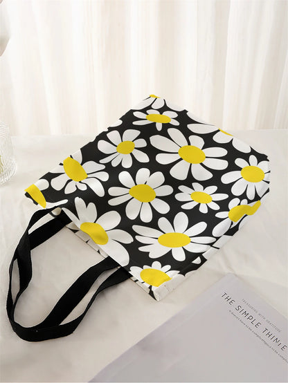 Tas Dames - Grote Tote Bag met Grafische Madeliefjesprint | Casual