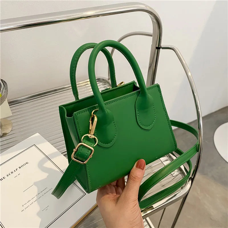 Tas Dames - Mini Handtas met Dubbel Handvat en Schouderriem | Chique