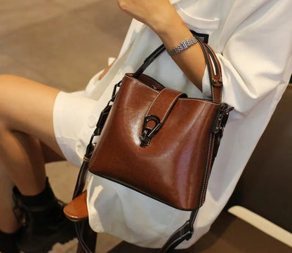 Handtas Dames - Bucket Bag met Brede Schouderband | Chique