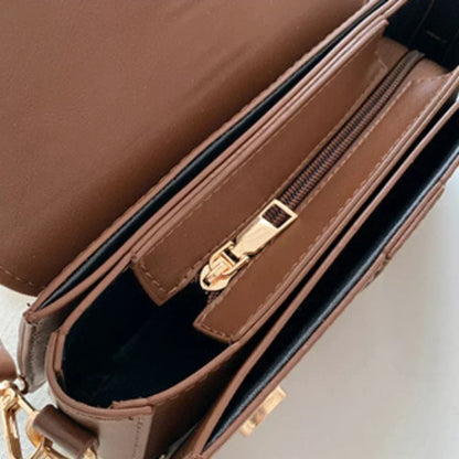 Tas Dames - Handtas met Klep en Gouden Gesp | Chique