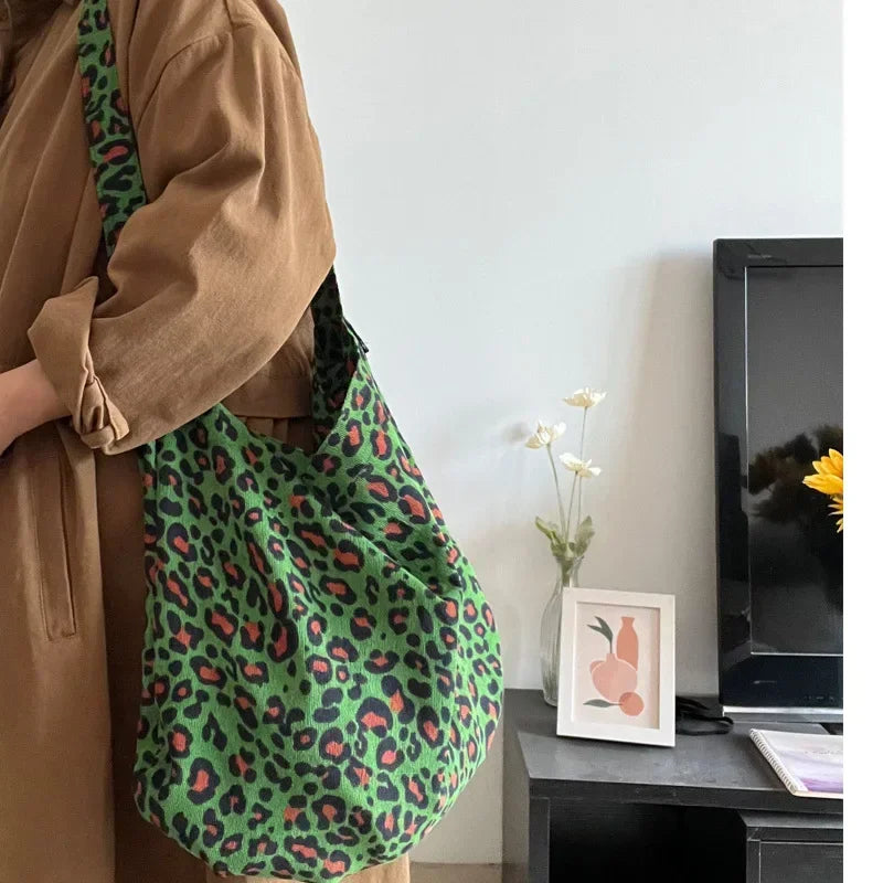 Tas Dames - Grote Zachte Shopper met Luipaardprint | Casual