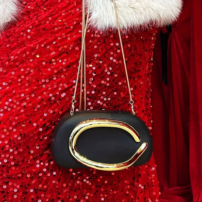 Tas Dames - Clutch met Gouden Detail | Chique