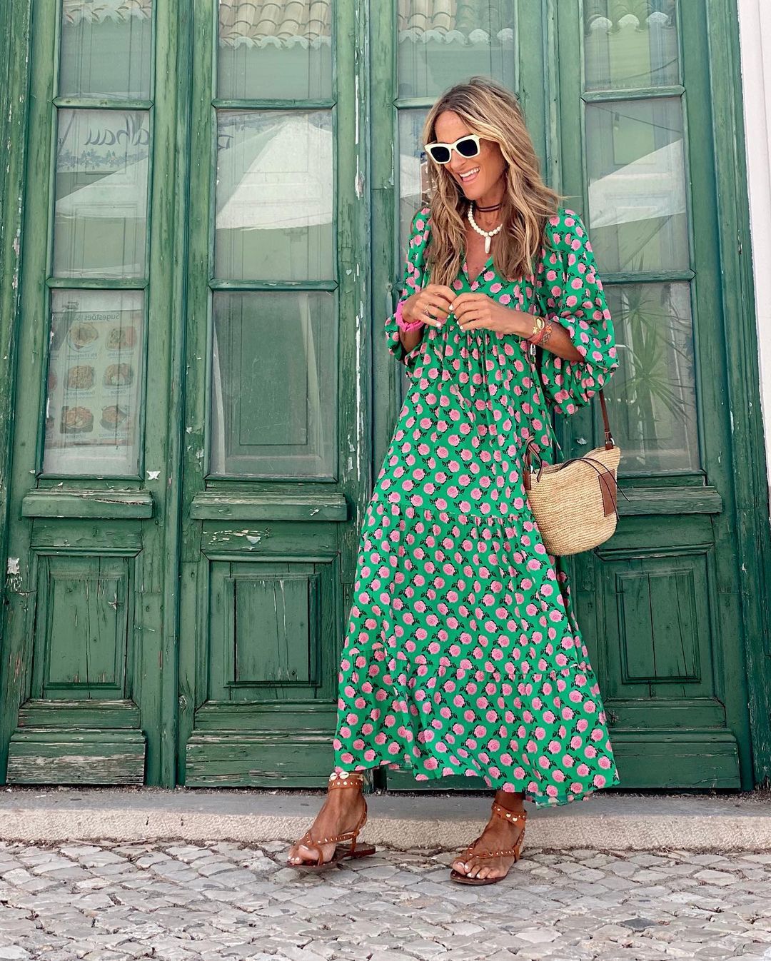 Maxi Jurk Dames - Oversized met Stippenprint | Zomer