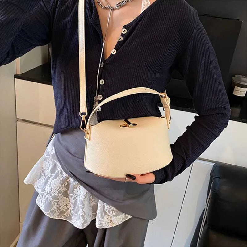 Handtas Dames - Stijlvolle Bucket Bag met Draaisluiting | Chique