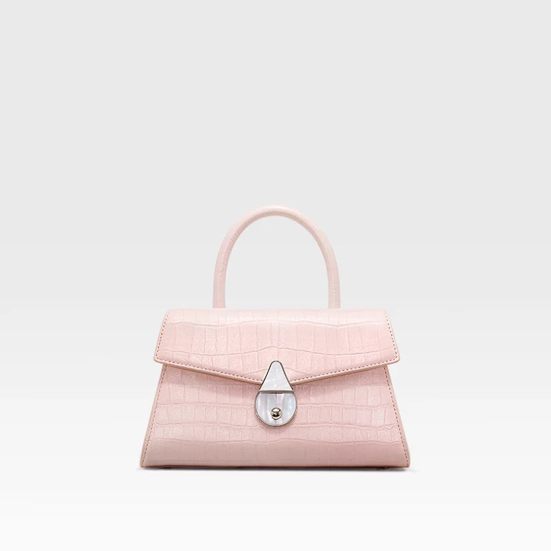 Tas Dames - Mini Handtas met Flapdetail en Zilveren Sluiting | Chique