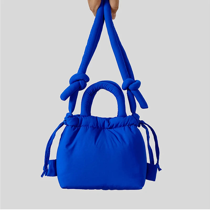 Tas Dames - Mini Handtas met Geknoopt Handvat en Trekkoord | Casual