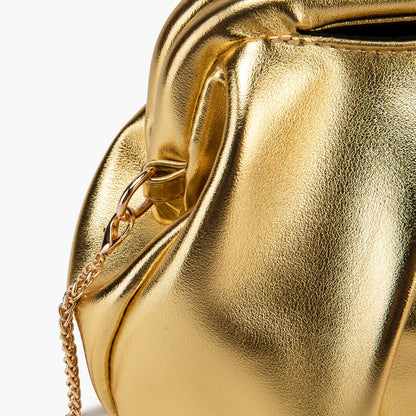 Handtas Dames - Geplooide Avondtas met Ketting | Glamour