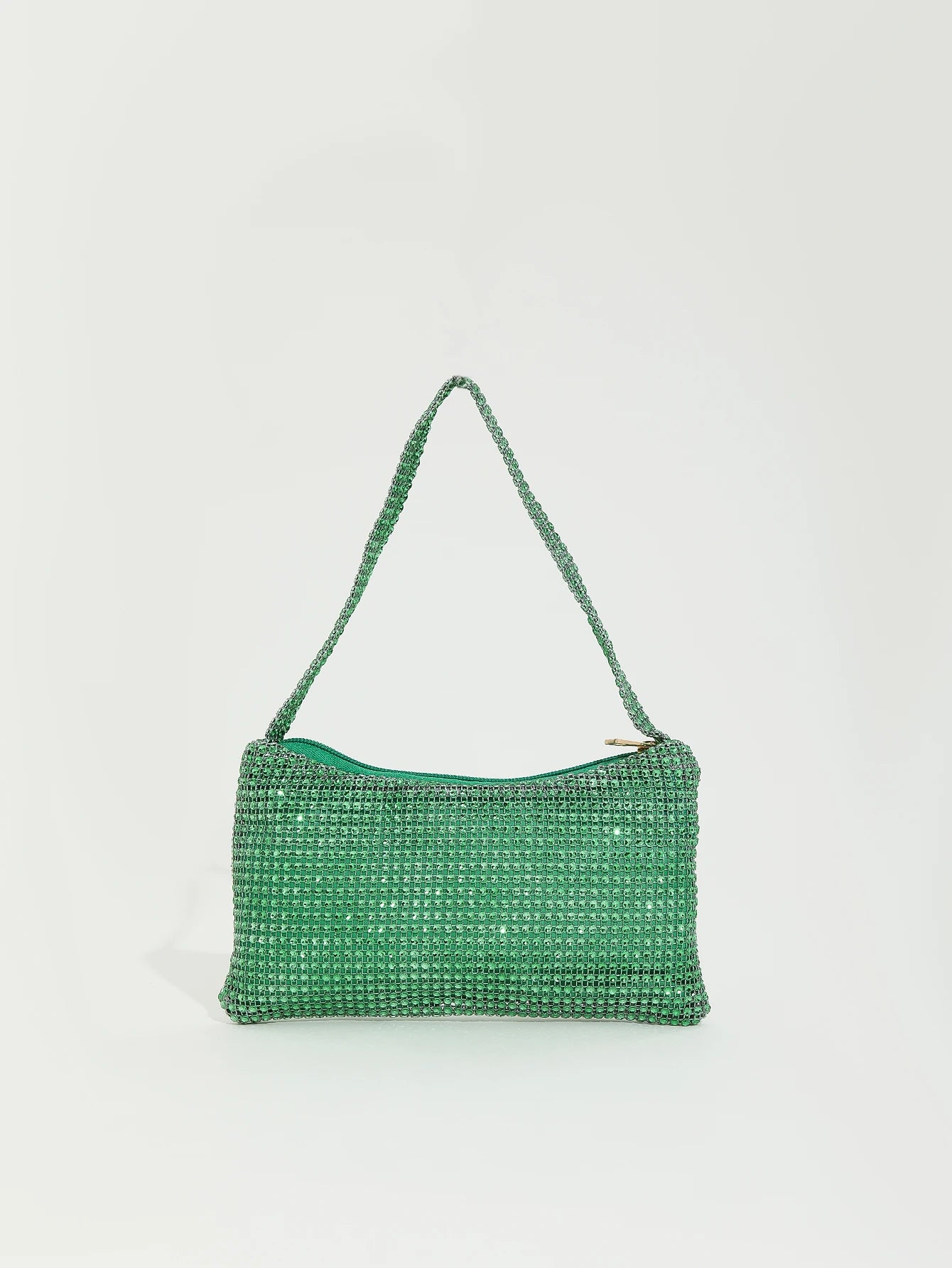Tas Dames - Glinsterende Avondtas met Strass Ketting | Feest