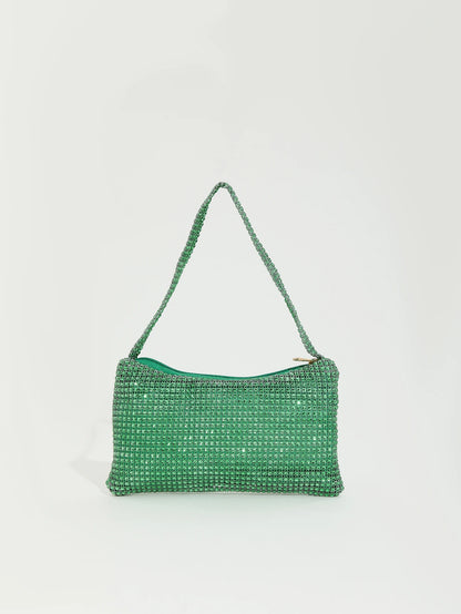 Tas Dames - Glinsterende Avondtas met Strass Ketting | Feest