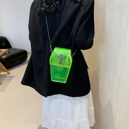 Handtas Dames - Gothic Crossbody met Ketting en Studs | Stoer
