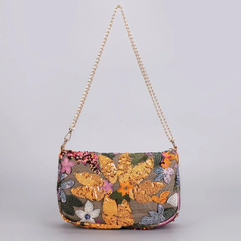 Schoudertas Dames - Romantische Hobo Bag met Bloemenprint | Zomer