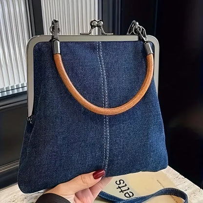 Handtas Dames - Retro Klikslot Tas met Rond Handvat | Chique
