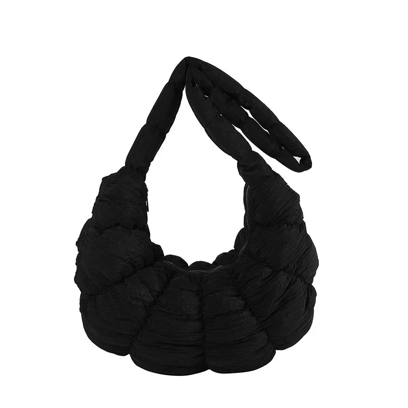 Tas Dames - Wolkvormige Handtas met Gerimpeld Design | Chique