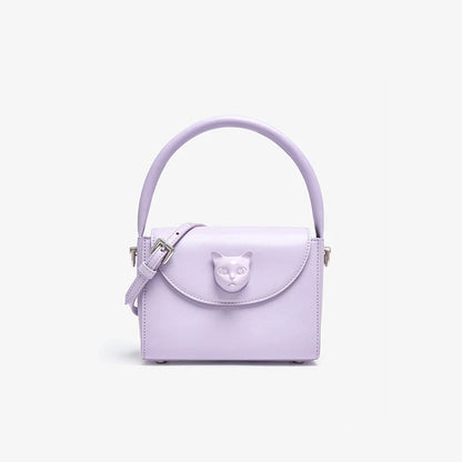 Tas Dames - Mini Handtas met Kattenornament en Flapdetail | Speels