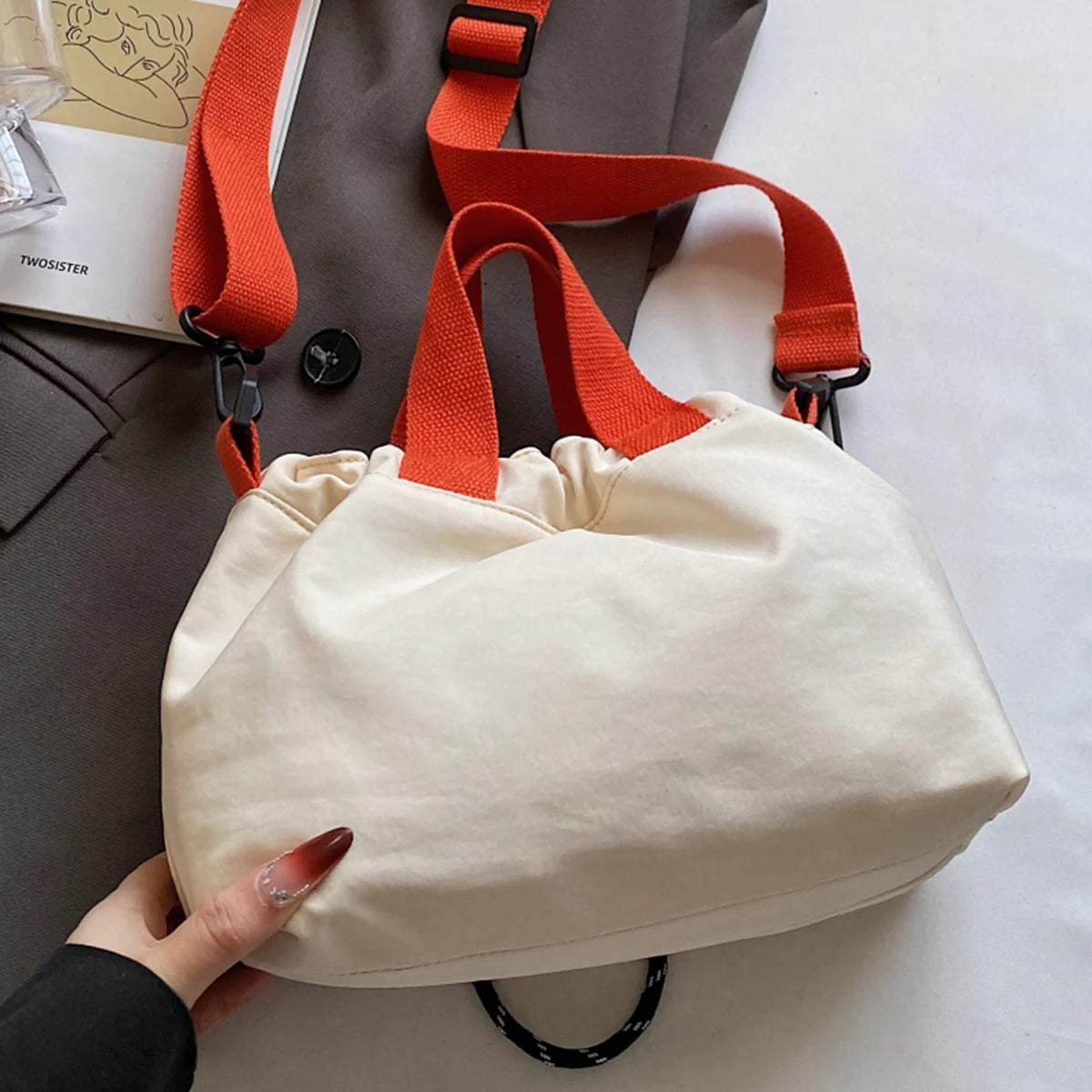 Crossbody Tas Dames - Mini Tas met Voorvakken en Brede Riem | Casual