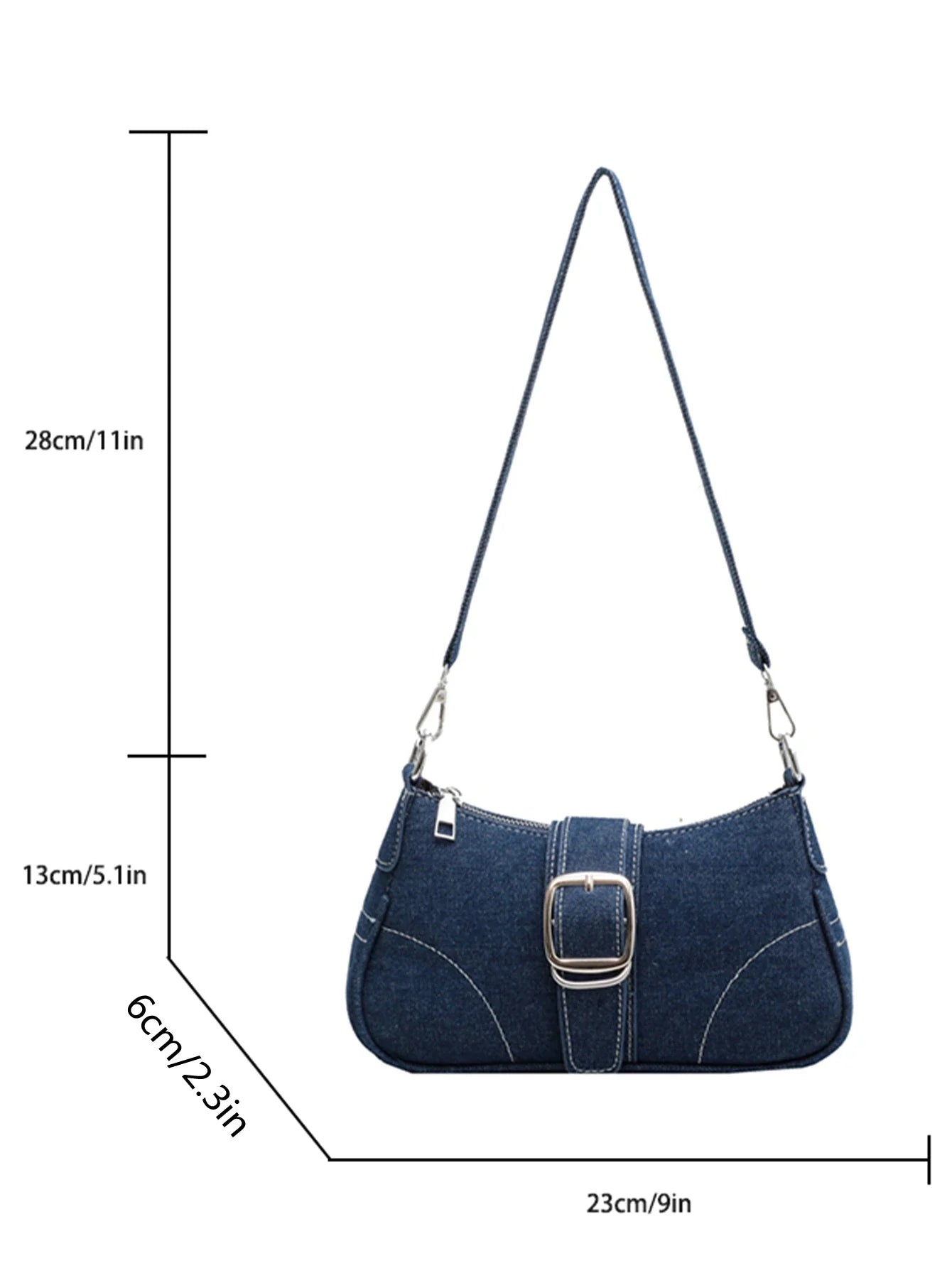 Tas Dames - Compact Model met Ketting en Gespsluiting | Casual
