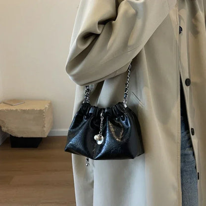 Tas Dames - Mini Glanzende Crossbody Clutch met Ketting | Veelzijdig
