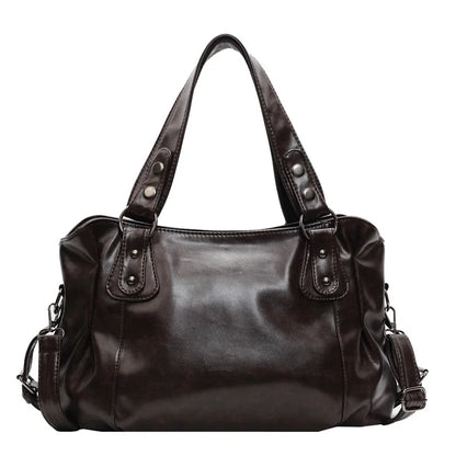 Tas Dames - Grote Schoudertas met Studs en Brede Band | Casual