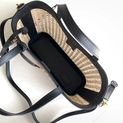 Tas Dames - Gevlochten Zomershopper met Contrast Detail | Chique