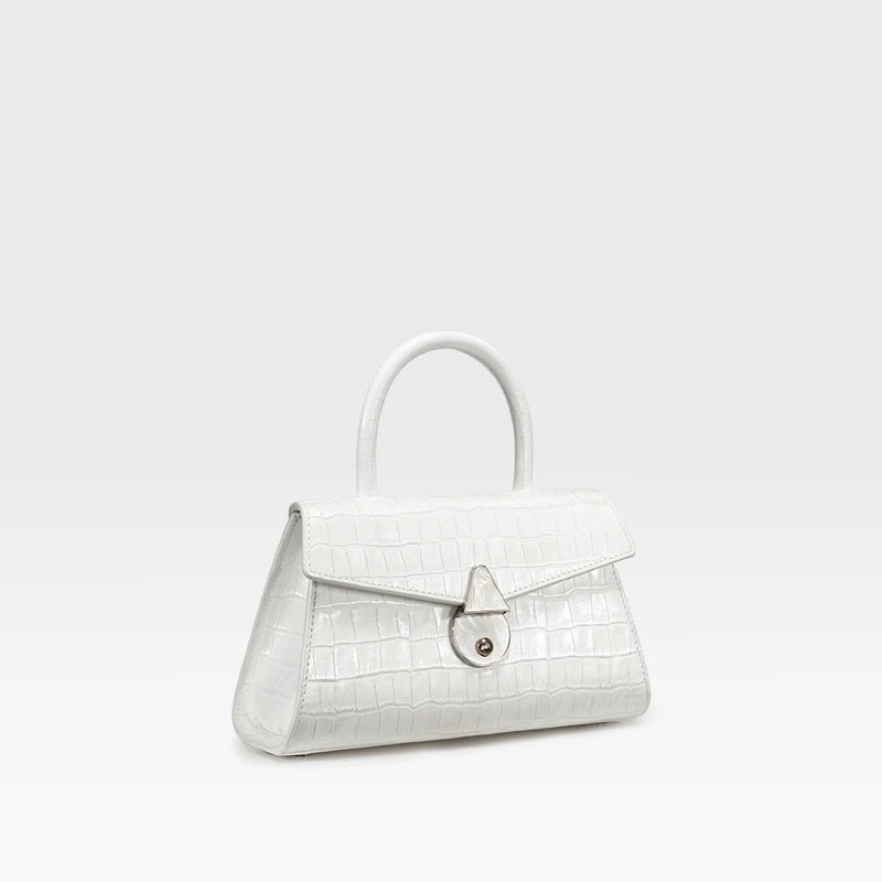 Tas Dames - Mini Handtas met Flapdetail en Zilveren Sluiting | Chique