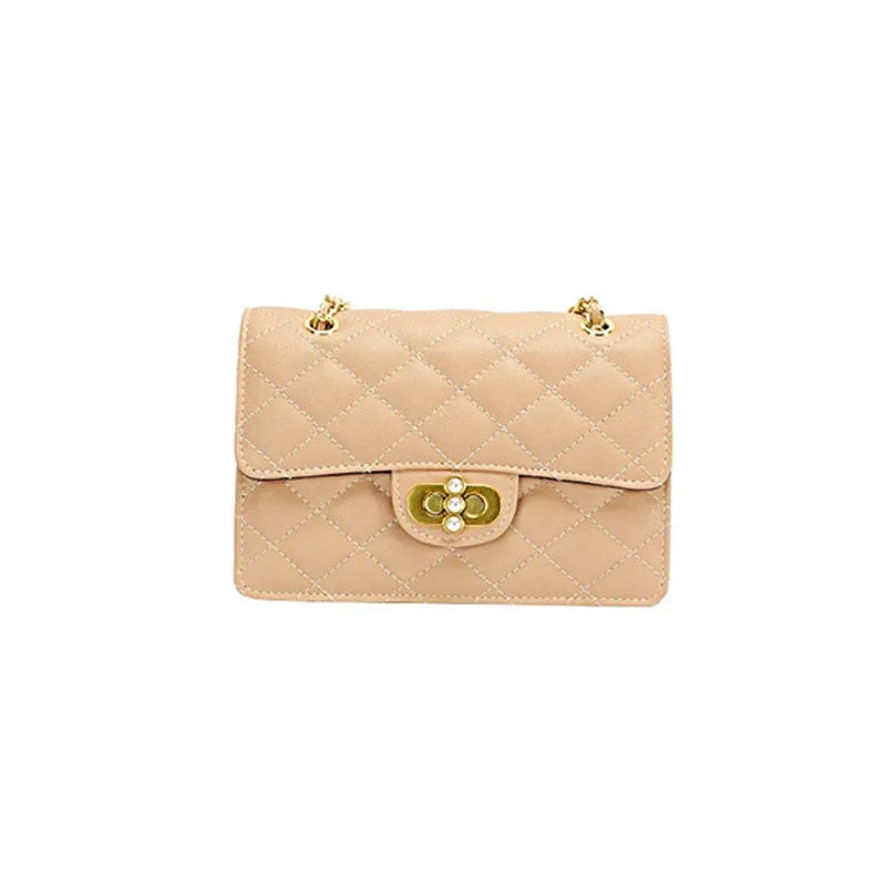 Tas Dames - Gewatteerde Schoudertas met Gouden Ketting | Elegant