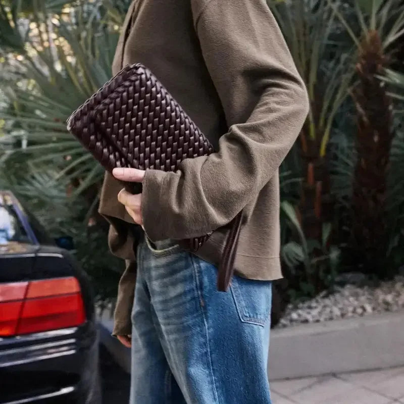 Tas Dames - Gevlochten Schoudertas met Verstelbare Riem | Chique