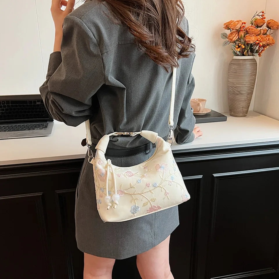 Tas Dames - Crossbody Schoudertas met Bloemenprint | Elegant