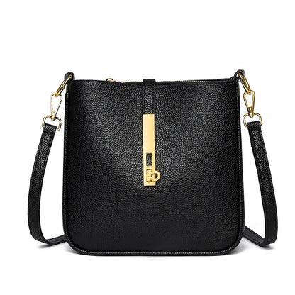 Crossbody Tas Dames - Strakke Tas met Gouden Draaislot | Chique
