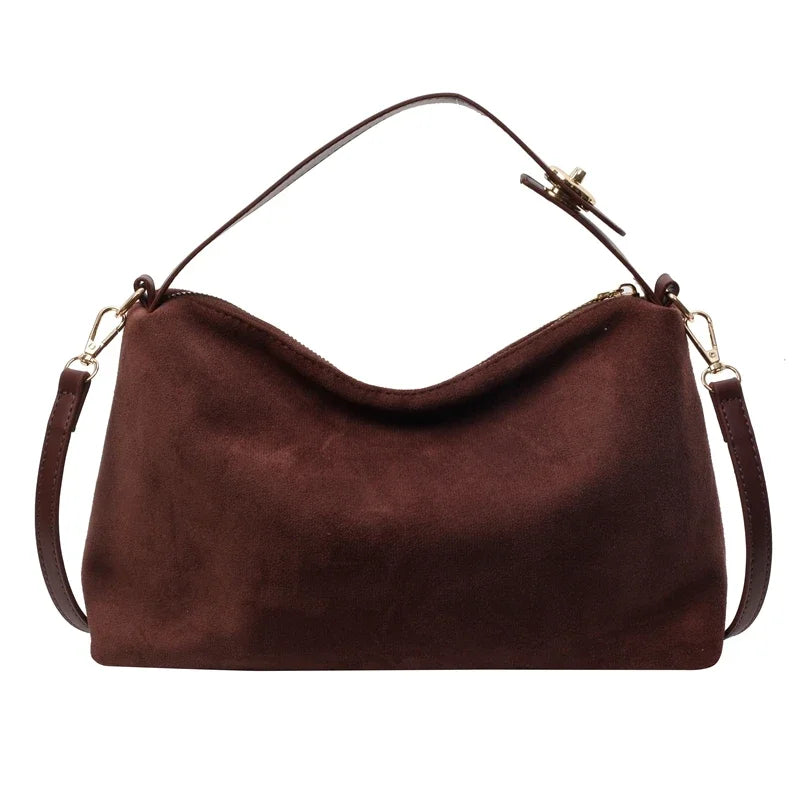Schoudertas Dames - Zachte Hobbo Bag met Gouden Rits | Chique