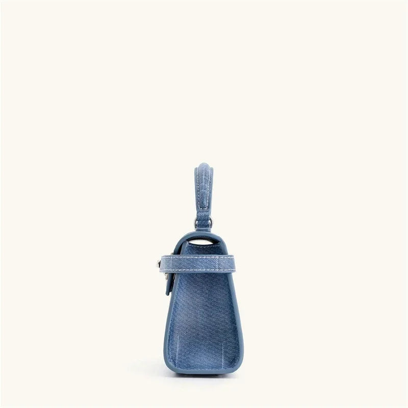 Tas Dames - Mini Handtas met Zilveren Draaislot en Flap | Chique