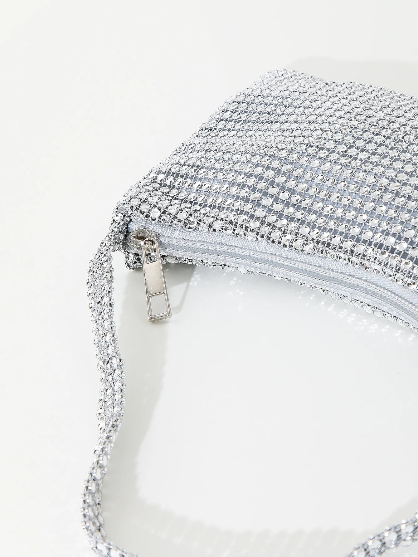 Tas Dames - Glinsterende Avondtas met Strass Ketting | Feest