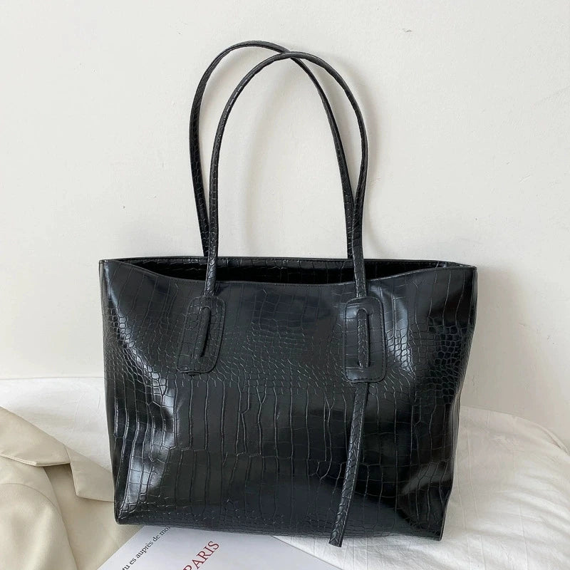 Tas Dames - Grote Shopper met Krokodillenprint | Elegant