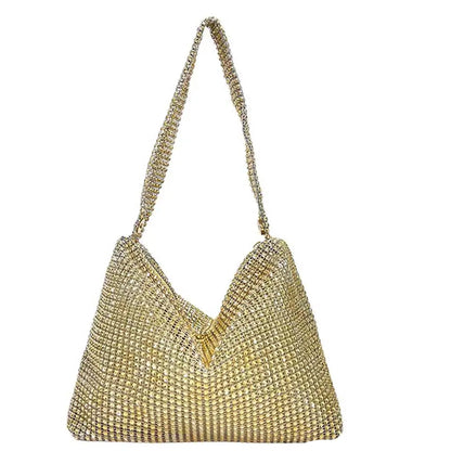 Handtas Dames - Glitter Avondtas met Strass Details | Elegant